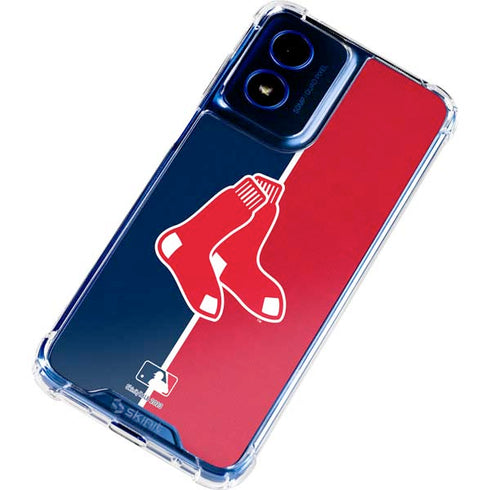 MLB Boston Red Sox Split Moto G 5G (2024) Clear Case